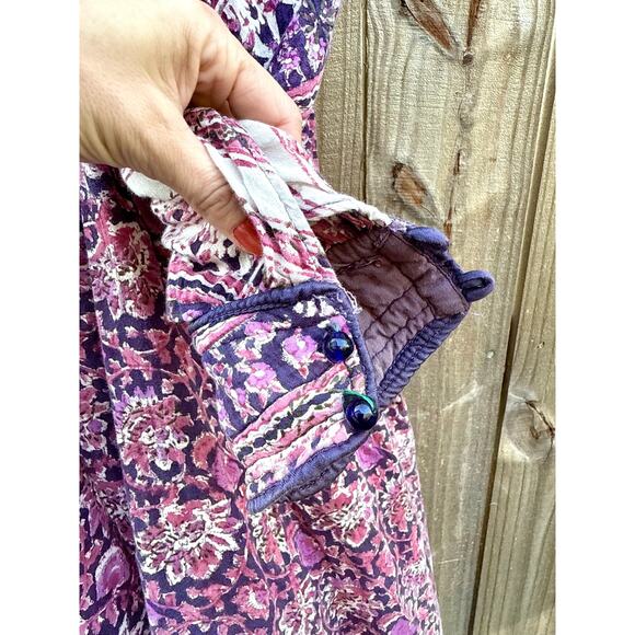 True 1970s Blockprint Made In India Cotton Dress — Authentic Vintage - Picture 10 of 15